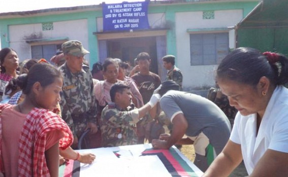 Assam Rifles conducts malaria detection camp